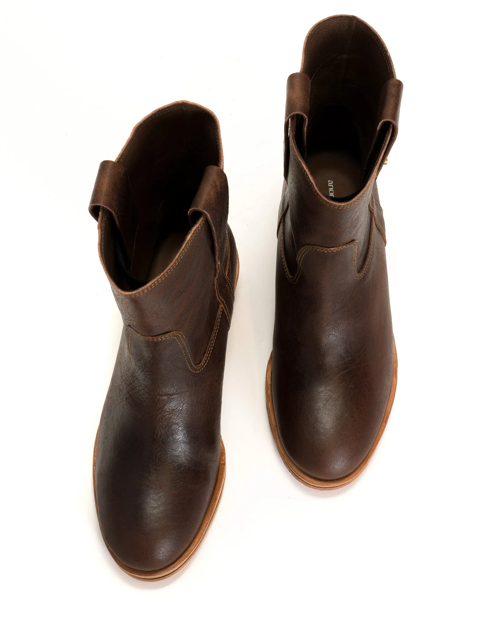 Lona Glossy grained vegetable tanned calf Coffee brown