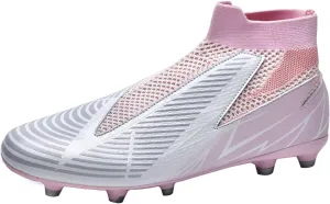 Meidiastra Men Soccer Cleats Professional Football Training Turf Sneakers Indoor Outdoor Football Athletic Shoes Unisex Laceless Spikes Soccer Shoes