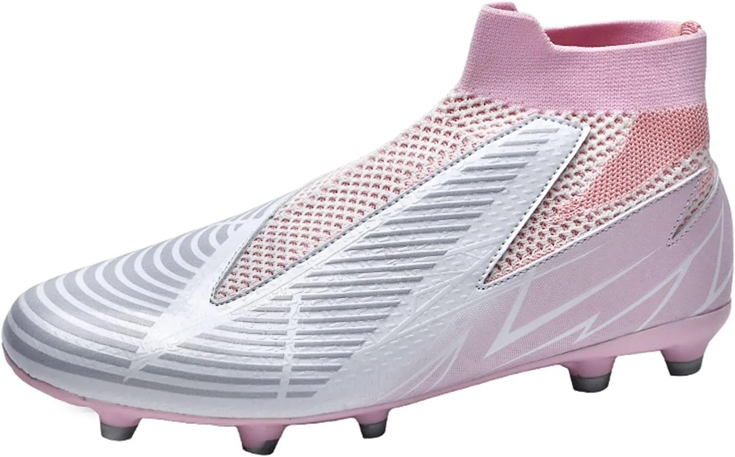 Meidiastra Men Soccer Cleats Professional Football Training Turf Sneakers Indoor Outdoor Football Athletic Shoes Unisex Laceless Spikes Soccer Shoes