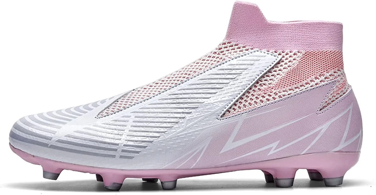 Meidiastra Men Soccer Cleats Professional Football Training Turf Sneakers Indoor Outdoor Football Athletic Shoes Unisex Laceless Spikes Soccer Shoes