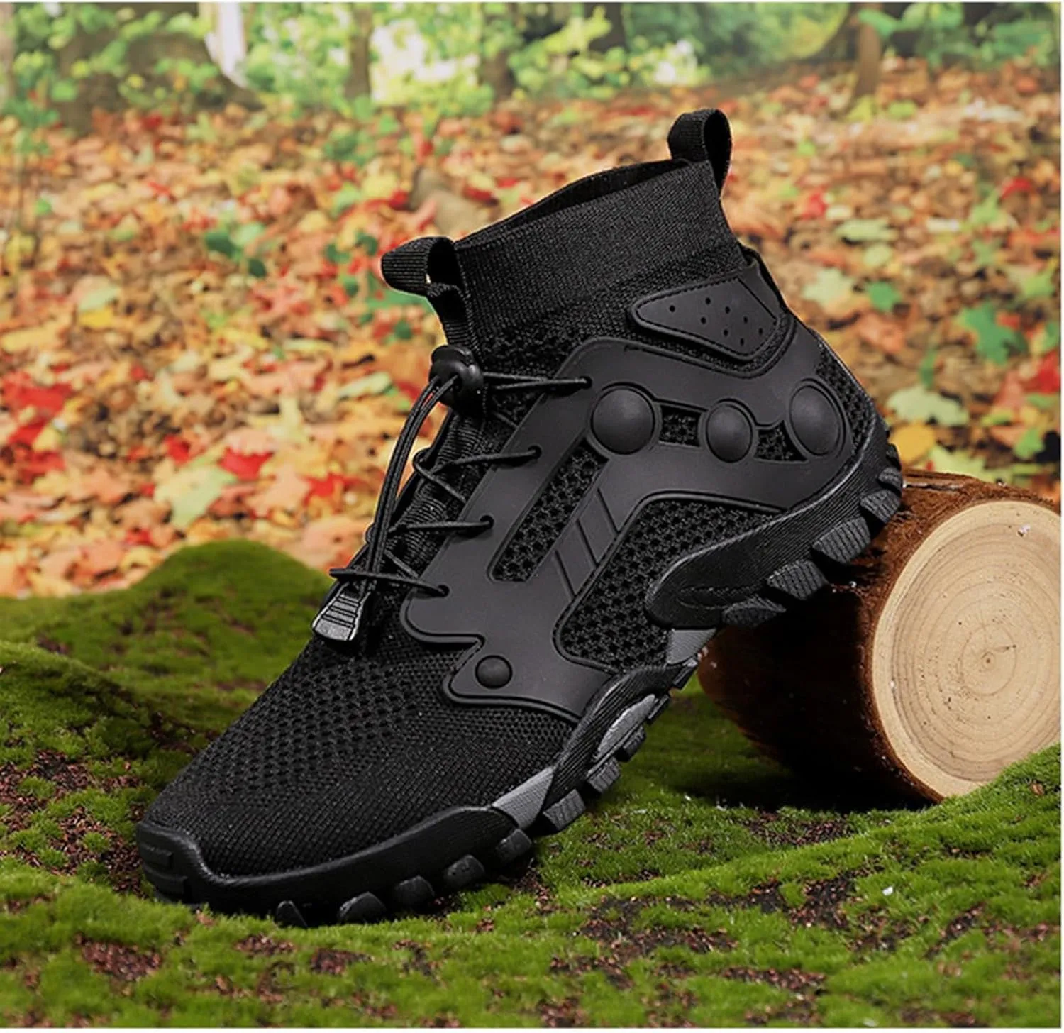 Men's Breathable Outdoor High Rise Hiking Shoes Non-Slip Adventure Ankle Trekking Boots