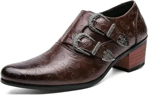 Men's Chelsea Boots Low Top Pointed Toe Oxford Boots Retro Fashion Party Business Western Cowboy Ankle Boots Leather Slip On Dress Loafers