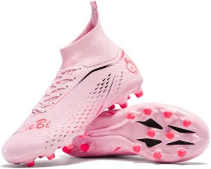 Men's High-Tops Soccer Cleats Lace-Up Adult Football Shoes Lightweight Professional Athletic Training Soccer Shoes