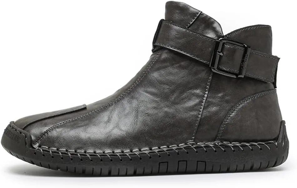 Men's Hiking Boots Waterproof Anti-slip Warm Casual Chukka Boots for Men Men's Fur-Lined Ankle Boots
