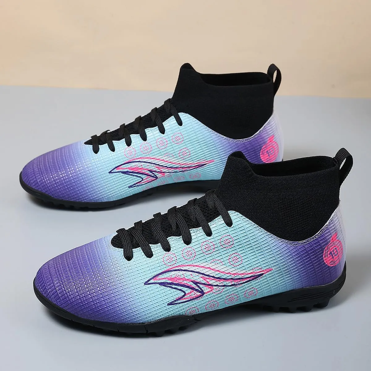 Men's Professional Lightweight and Breathable Sports Training Football Shoes, Indoor and Outdoor Sports Cleat Shoes