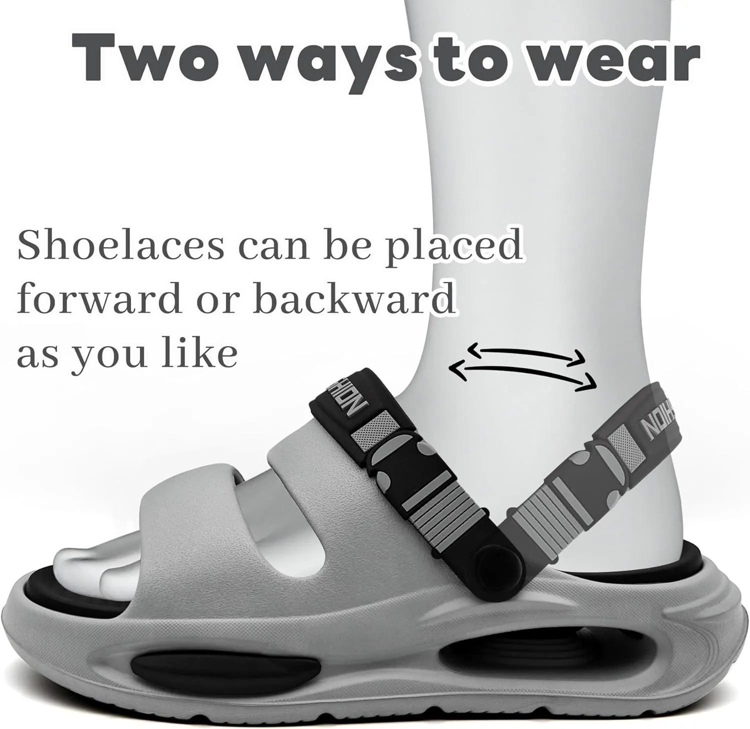 Men's Slide Sandals Indoor and Outdoor, Casual Platform Slide Sandals for Men Spring Summer, Lightweight Comfortable Cushioned Open Toe Mens Slippers Shoes