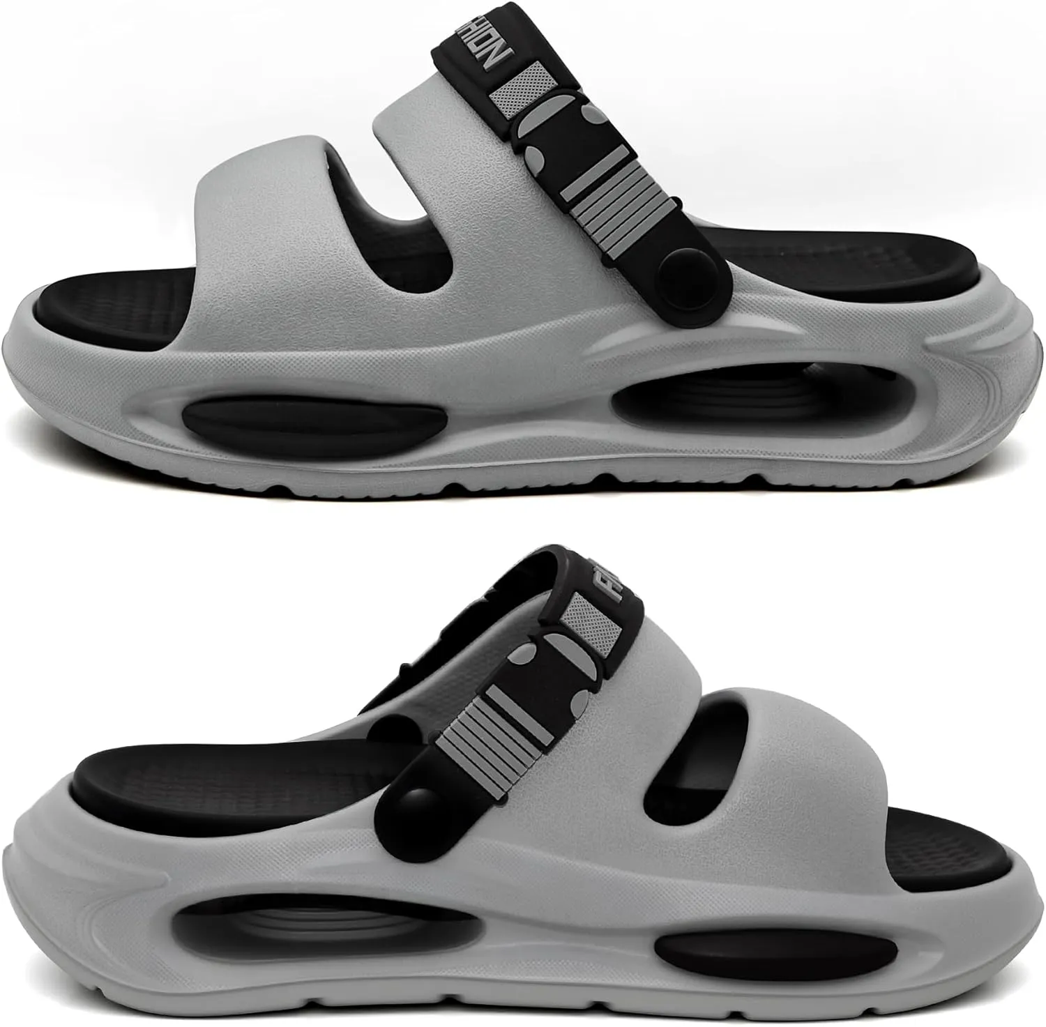 Men's Slide Sandals Indoor and Outdoor, Casual Platform Slide Sandals for Men Spring Summer, Lightweight Comfortable Cushioned Open Toe Mens Slippers Shoes