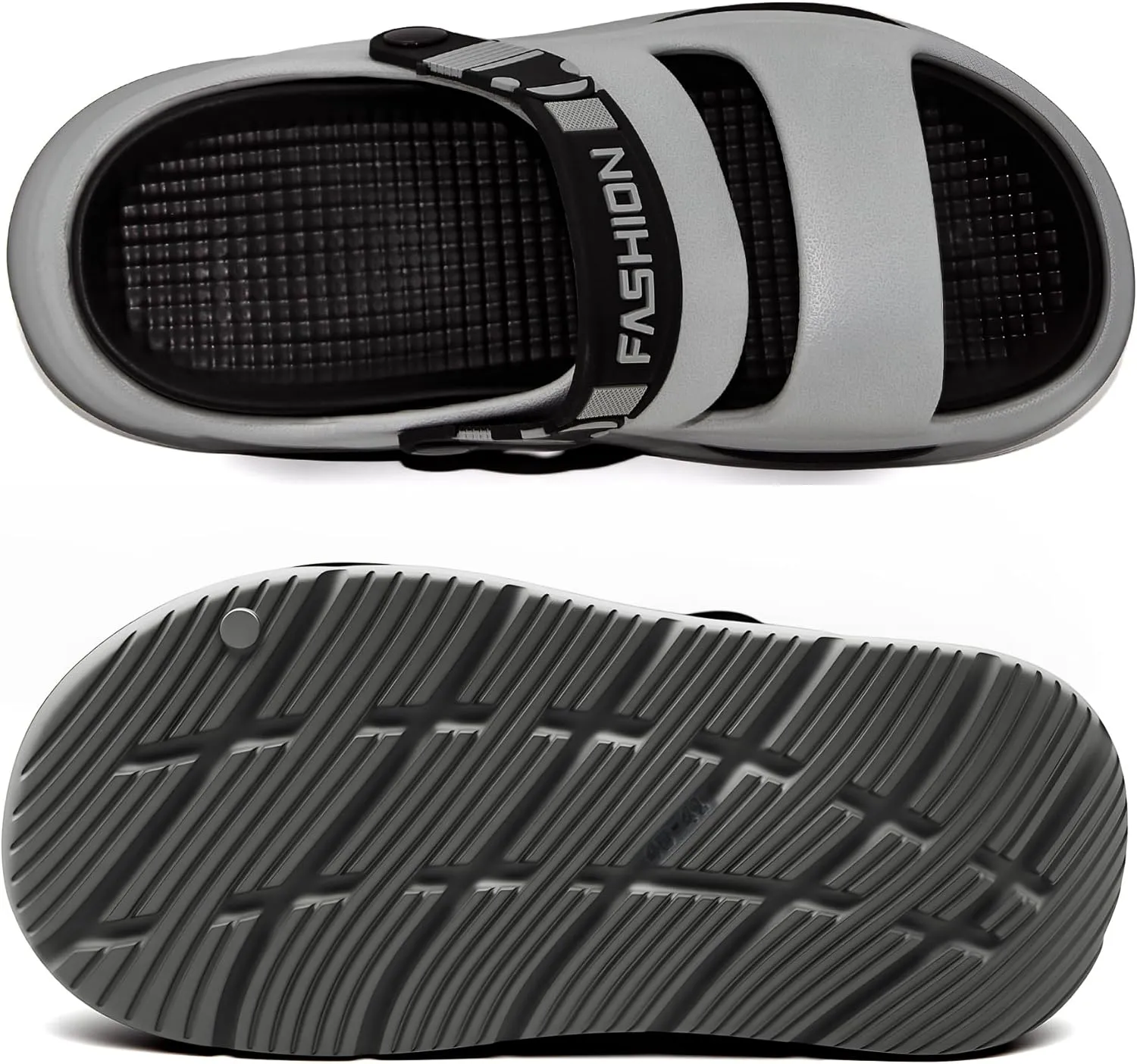 Men's Slide Sandals Indoor and Outdoor, Casual Platform Slide Sandals for Men Spring Summer, Lightweight Comfortable Cushioned Open Toe Mens Slippers Shoes