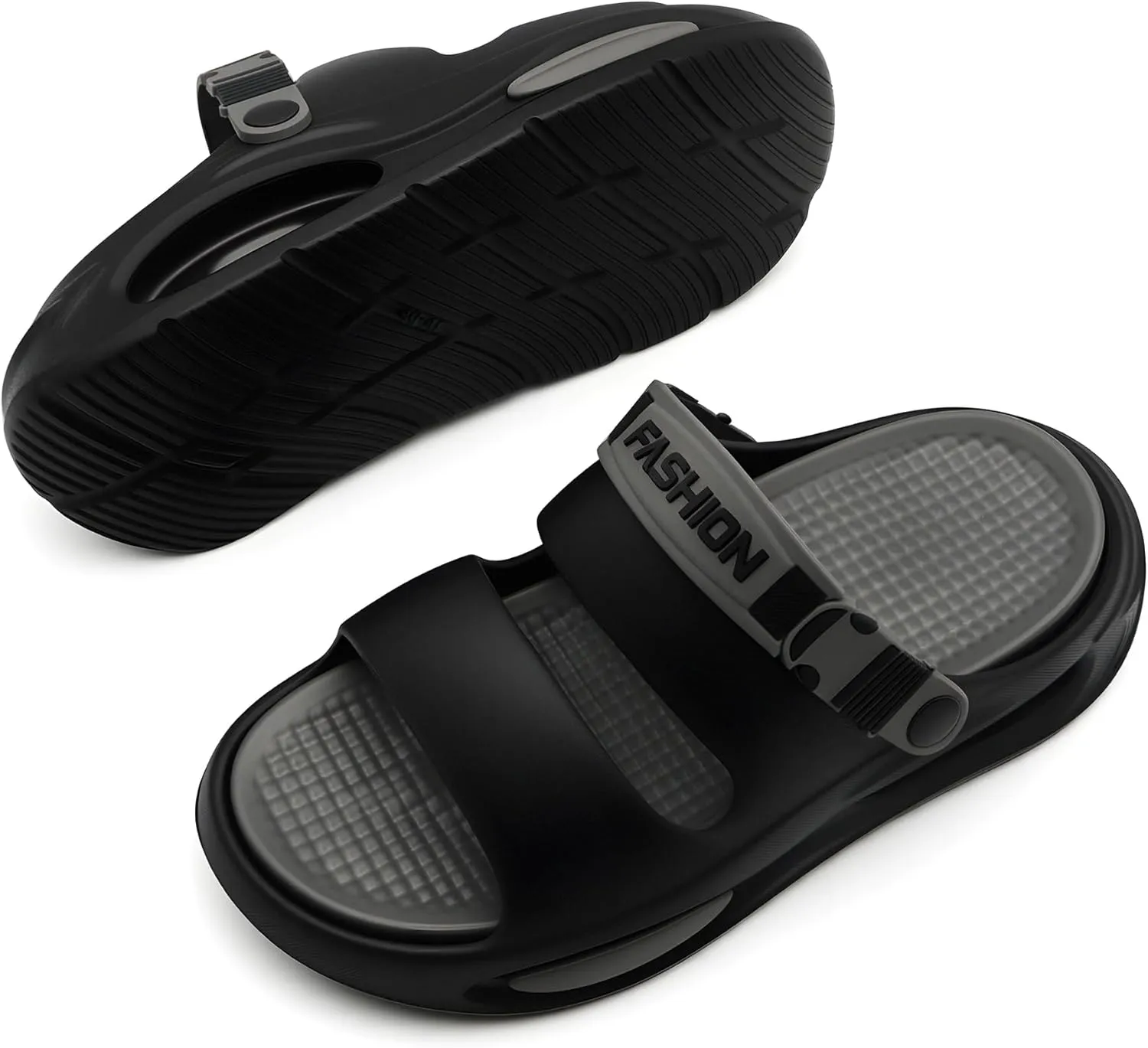Men's Slide Sandals Indoor and Outdoor, Casual Platform Slide Sandals for Men Spring Summer, Lightweight Comfortable Cushioned Open Toe Men??s Slippers Shoes