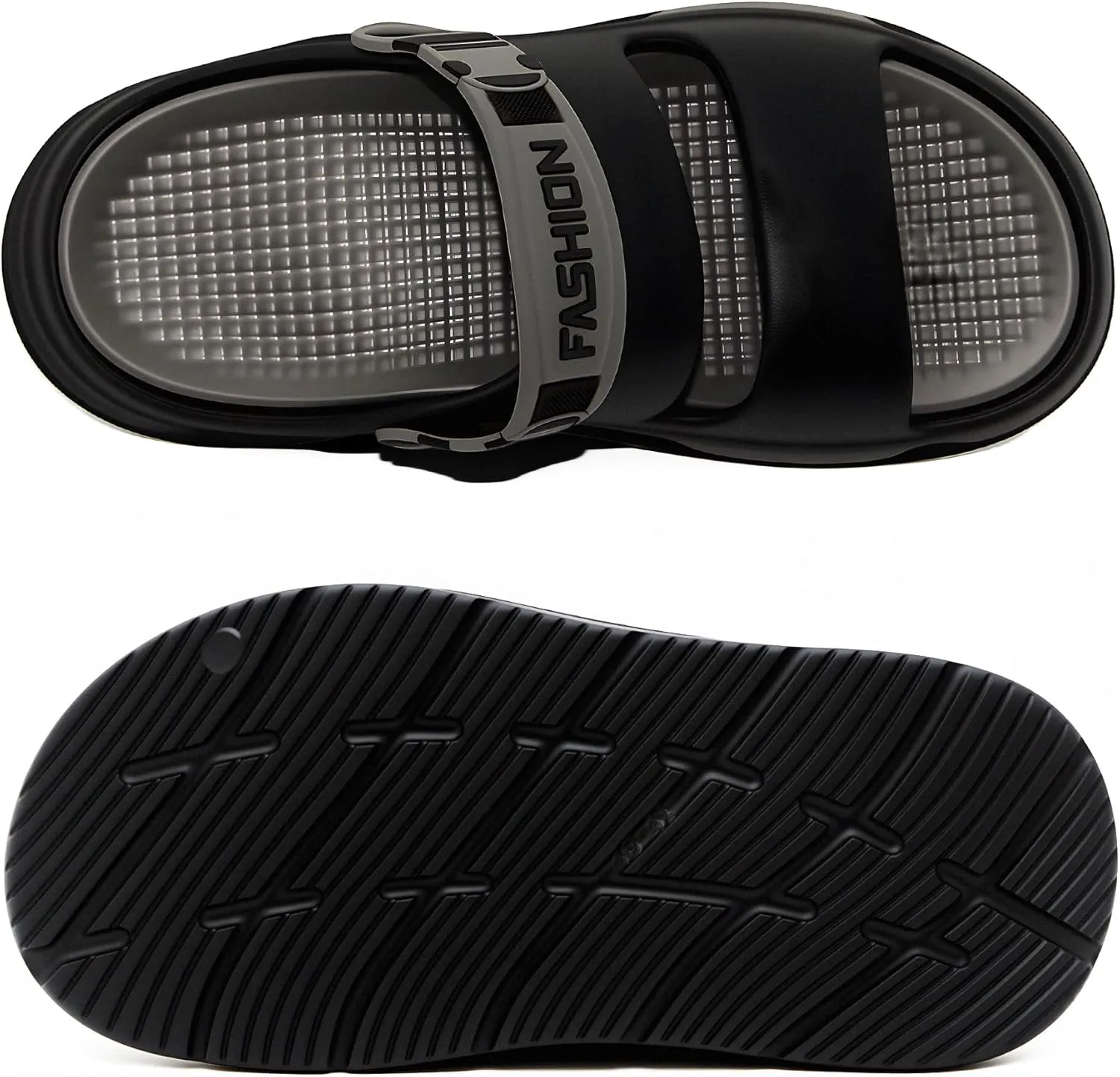 Men's Slide Sandals Indoor and Outdoor, Casual Platform Slide Sandals for Men Spring Summer, Lightweight Comfortable Cushioned Open Toe Men??s Slippers Shoes