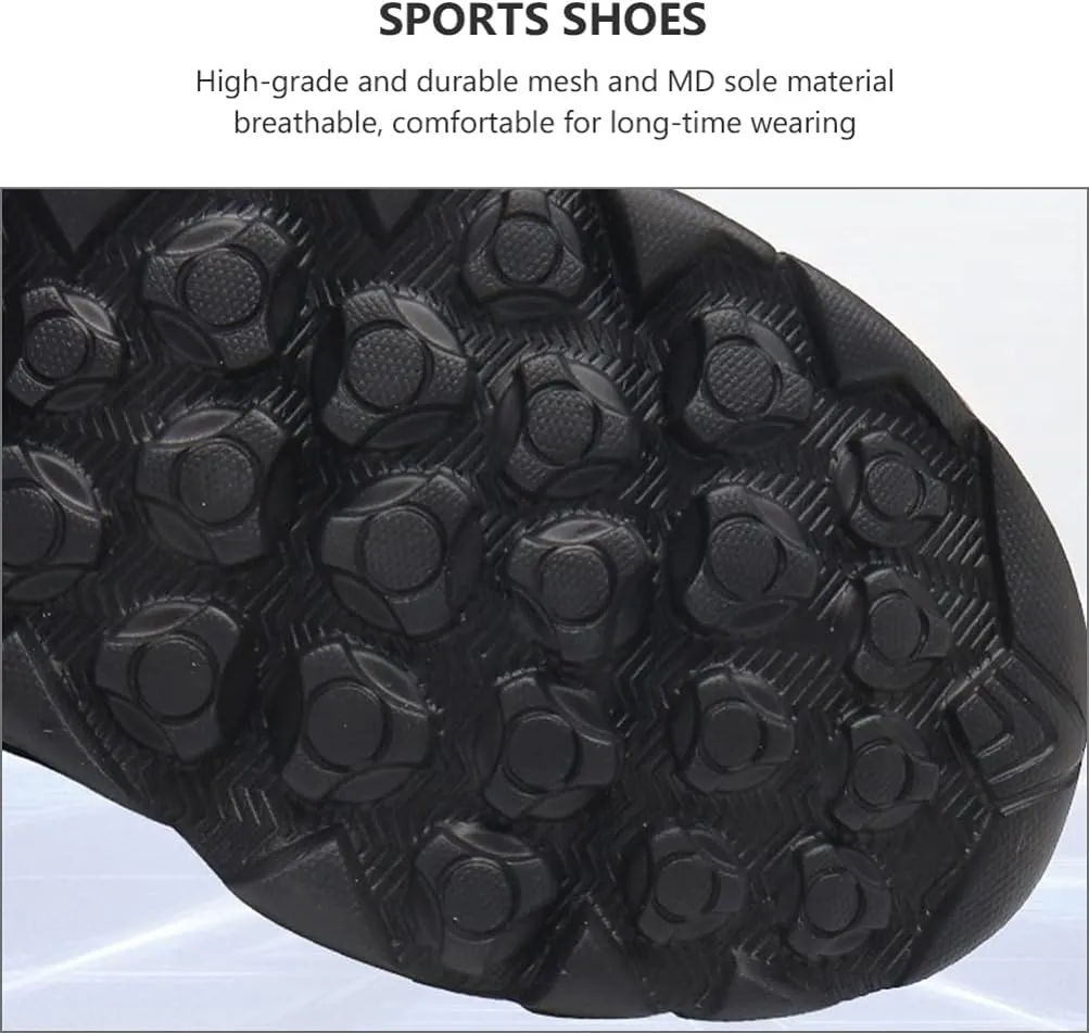 Mens Sneakers Slip on Tieless Running Shoes Mesh Trainers Breathable Gym Sports Shoes Anti Slip Climbing Walking Shoes