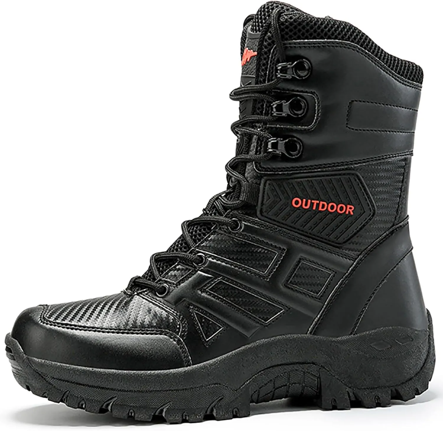 Men's Waterproof Tactical Boots Lace Up Breathable High Top Boots Military Army Outdoor Shoes For Hiking Climbing