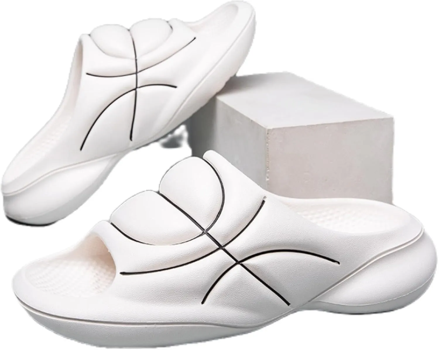 Men's women's sandals, flat slippers, open-toed beach couple slippers