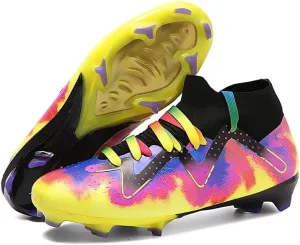 Mens Womens Soccer Cleats Youth Soccer Shoes Football Shoes High-Top Football Cleats Outdoor/Indoor Athletic Shoes Sneakers