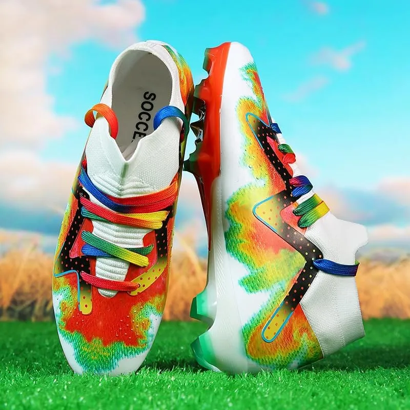 Mens Womens Soccer Cleats Youth Soccer Shoes Football Shoes High-Top Football Cleats Outdoor/Indoor Athletic Shoes Sneakers