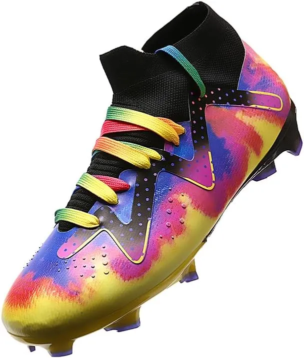 Mens Womens Soccer Cleats Youth Soccer Shoes Football Shoes High-Top Football Cleats Outdoor/Indoor Athletic Shoes Sneakers