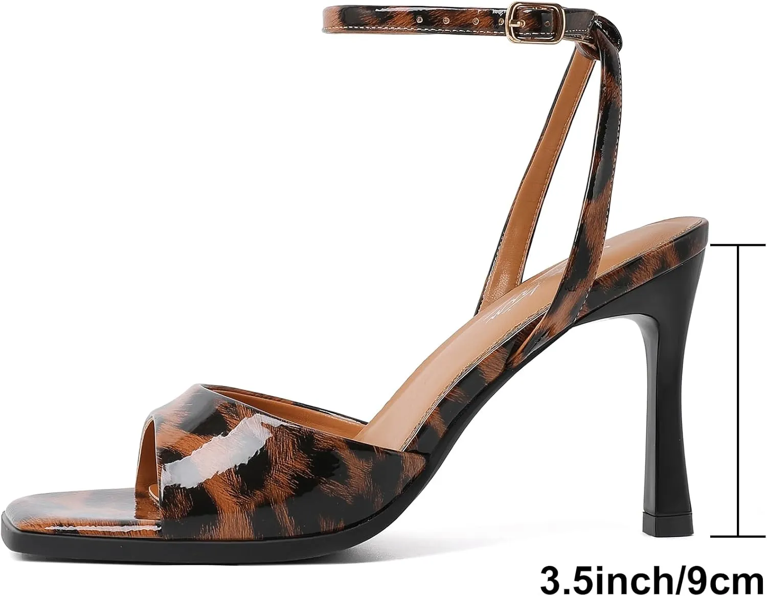 Mostrin Heels for Women Square Open Toe Heeled Sandals Ankle Strap Sexy Peep Toe High Heels for Party, Prom, Wedding Dressy Pumps Shoes