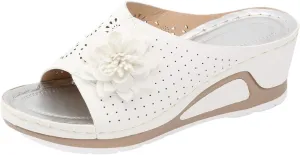 Orthopedic Platform Sandals Women Slip On Wedge Sandals Open Toe Comfort Breathable Slides for Womens Summer Outdoor Walking Vacation Beach Shoes