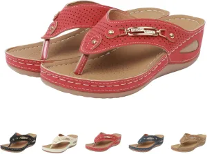 Orthopedic Sandals, Breathable Mesh Sports Sandals With Non-Slip Sole, Women's Thick-Soled Wedge Heel Slippers