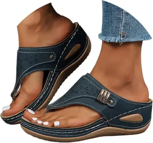 Orthopedic Sandals for Women 2025 Dressy Comfortable Arch Support Wedge Thong Sandals Non Slip Flip Flops Summer Shoes