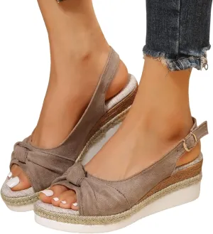 Orthopedic Sandals for Women 2025,Women Walking Slippers with Arch Support Wedge Sandals,Trendy Summer Dressy Open Toe Ankle Strap Platform Beach Casual Slip on Sandals Beach Dress Comfortable