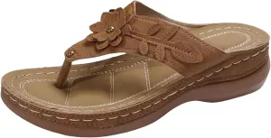 Orthopedic Sandals for Women Arch Support Walking Sandals Comfortable Wedge Sandals Flip Flops Thong Summer Sandals
