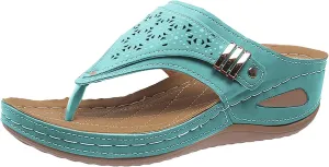 Orthopedic Sandals for Women Wide Width Flat Sandal With Arch Support Wedge & Flip Flops, Casual Gladiator Shoes