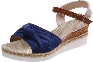 Orthopedic Wedge Sandals for Women Summer Dressy, Open Toe Ankle Strap Casual Platform Strappy Low Wedges Slip on Beach Sandals Shoes Comfortable Outdoor Shoes