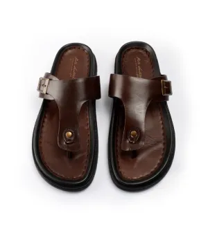 Palermo Leather Slippers - Brown