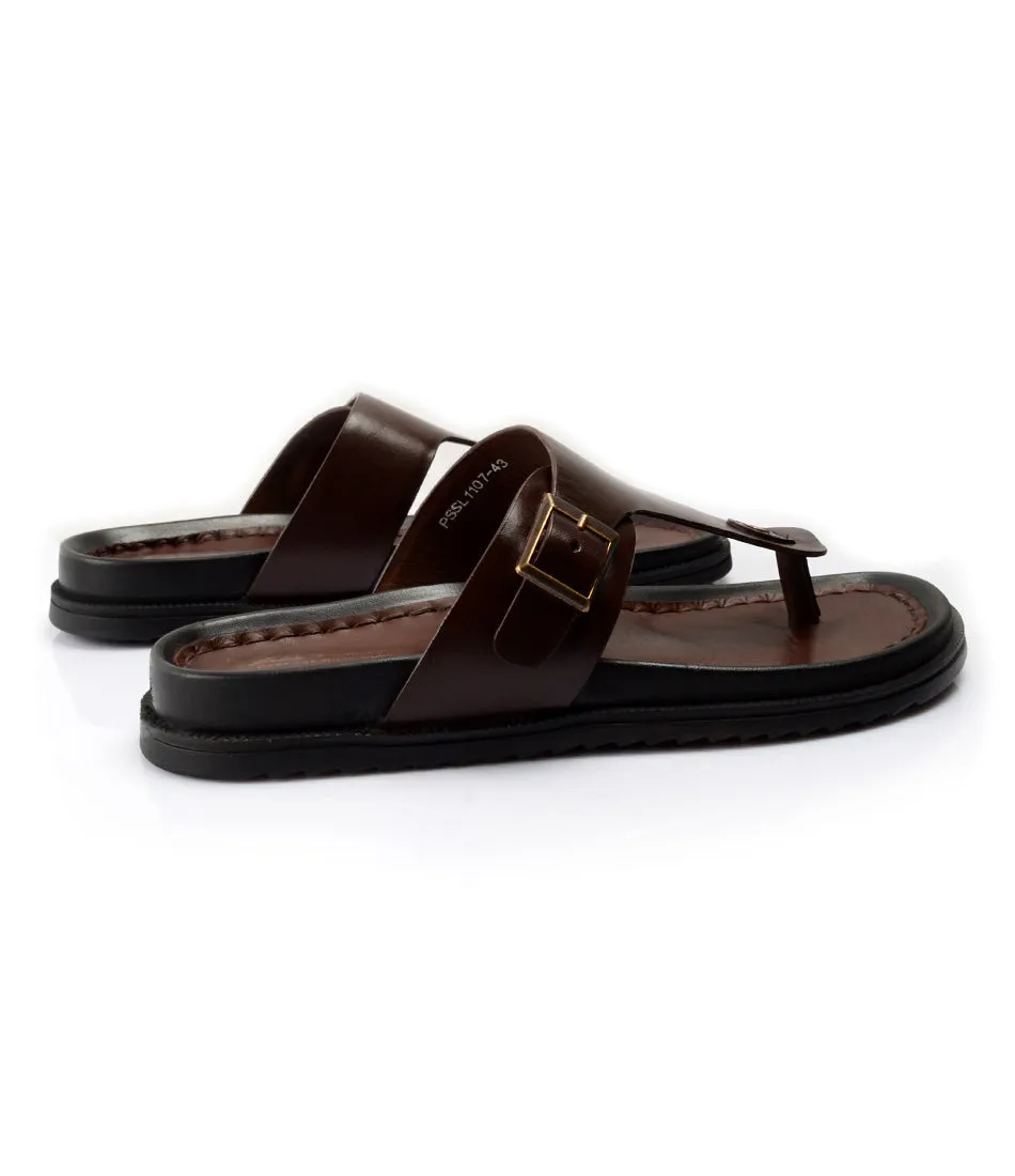 Palermo Leather Slippers - Brown