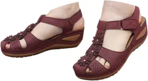 peqiut Orthopedic Sandals for Women Dressy Summer Comfortable Closed Toe Sandals Women Closed Toe Hollow Sandals Women