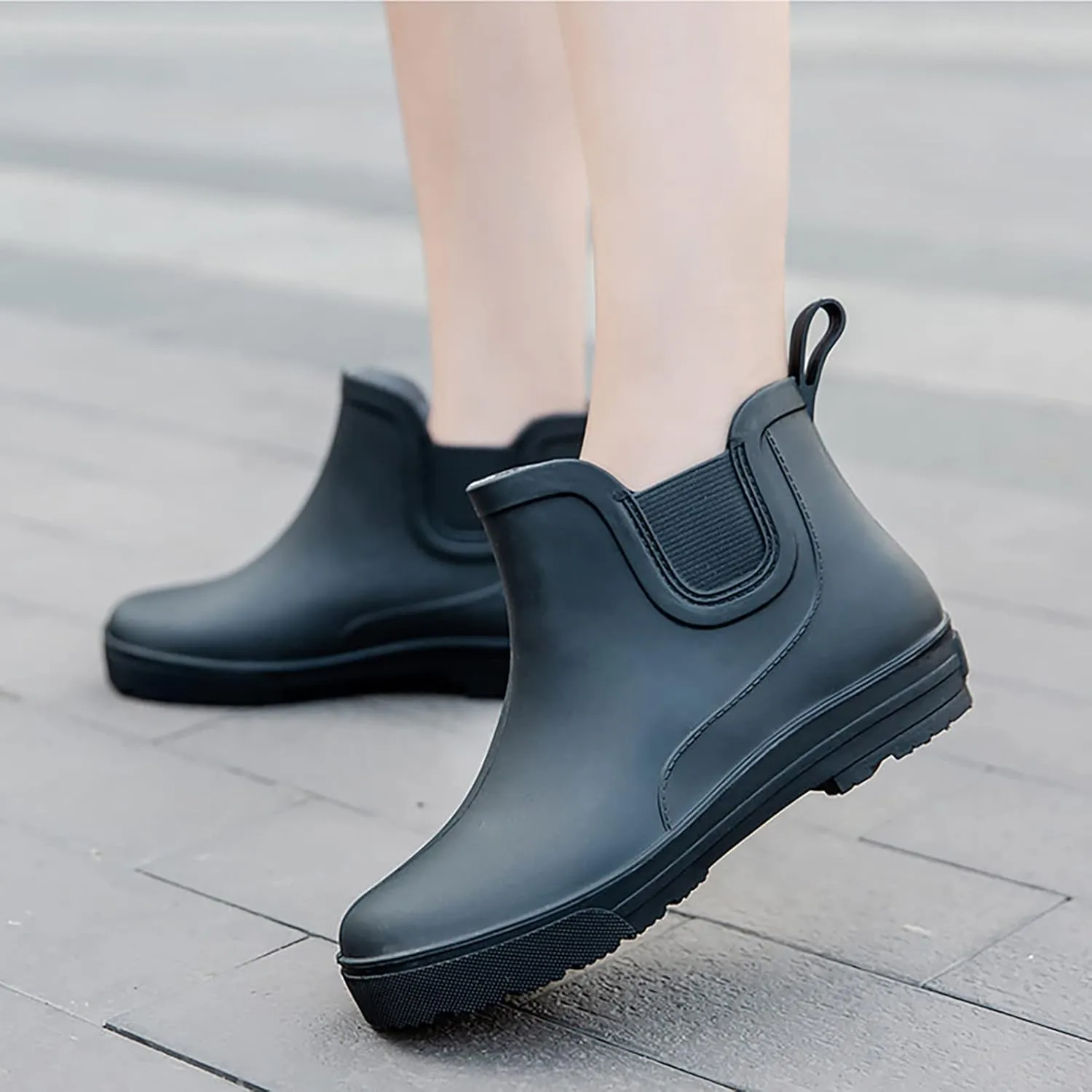 Rain Boots Women Non Slip Detachable With Cotton Inside Rain Boots Outdoor Rubber Water Shoes Mens Boots