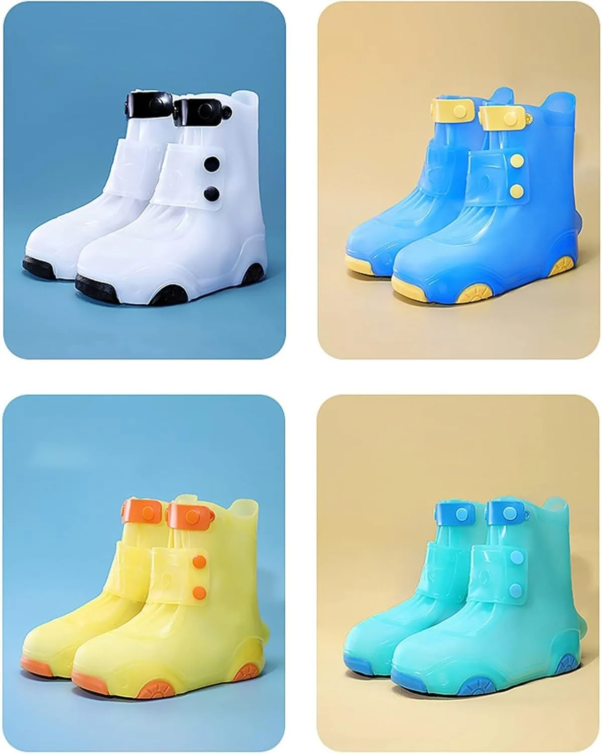 Rain Shoe | Rain Boots Shoe for Boys and Girls | Reusable Galoshes Overshoes Boys Boots Size 13