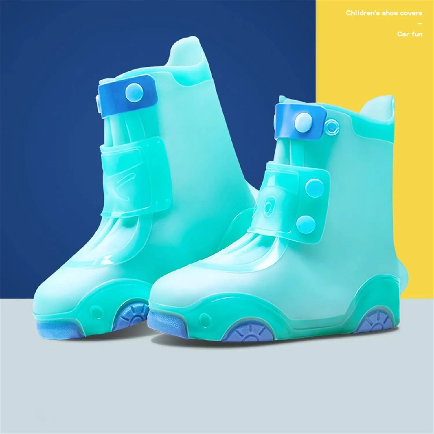 Rain Shoe | Rain Boots Shoe for Boys and Girls | Reusable Galoshes Overshoes Boys Boots Size 13