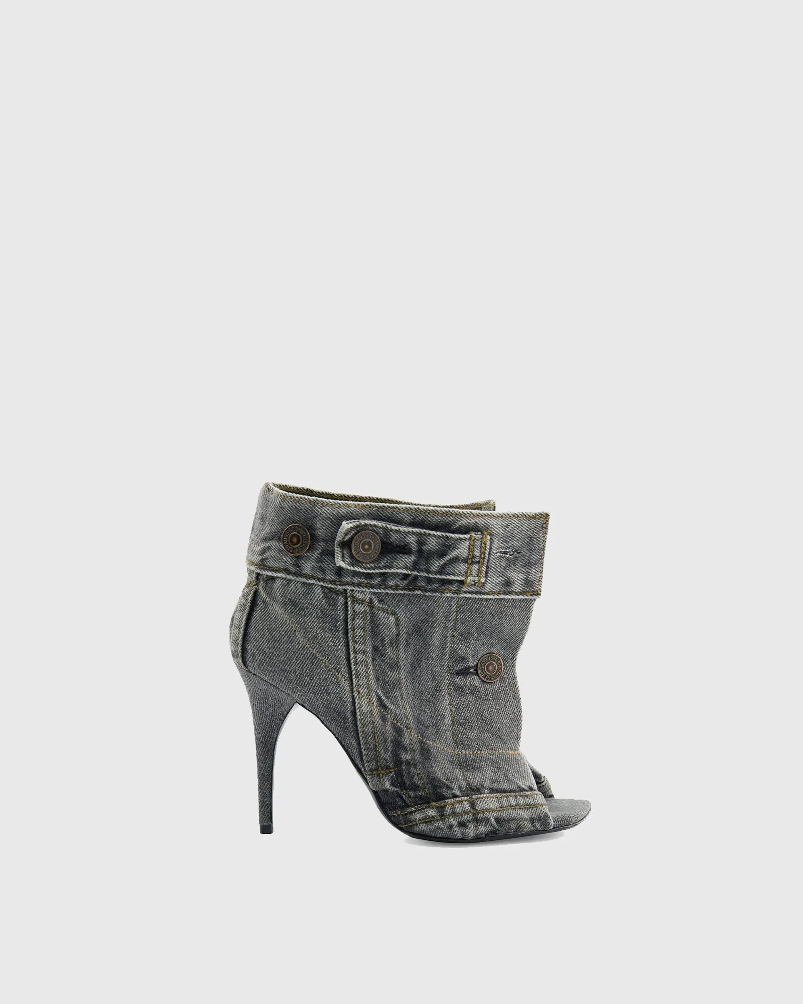 Romancia Splicing Denim Cowboy Ankle Boots