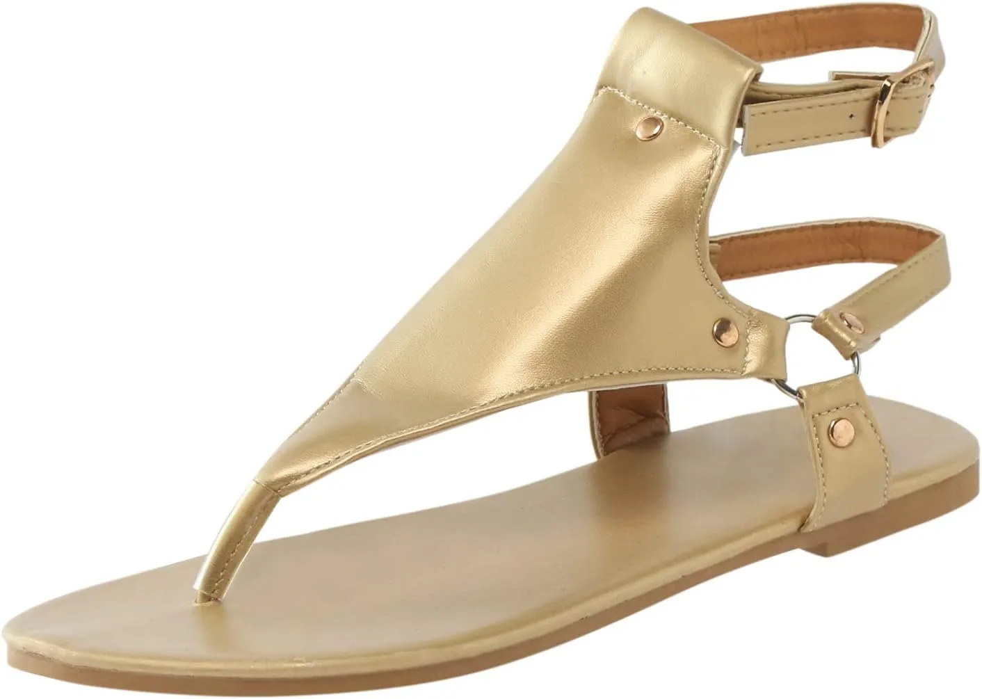 Sandals for Women 2024 Dressy Thong Sandals Open Toe Shoes Flat Buckle Ankle Strap Comfy Summer Walking Gladiator Sandals