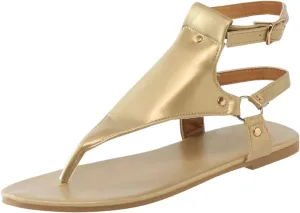 Sandals for Women 2024 Dressy Thong Sandals Open Toe Shoes Flat Buckle Ankle Strap Comfy Summer Walking Gladiator Sandals