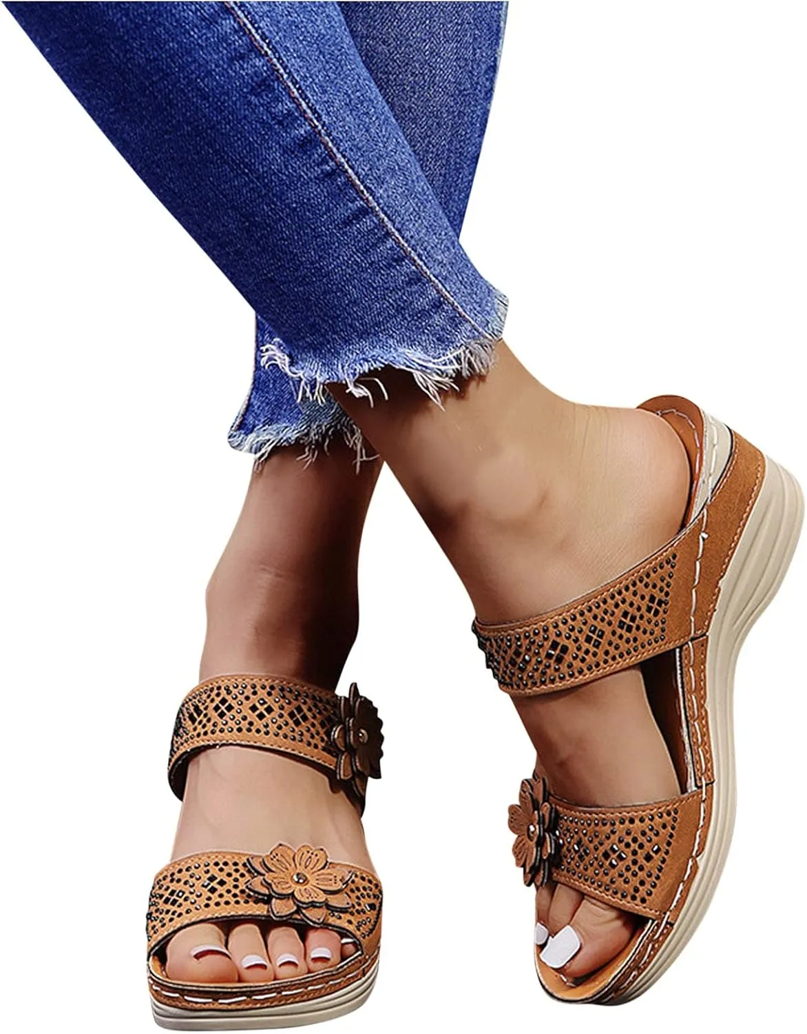 Sandals Wedge for Women Orthopedic Sandals for Women Soft Summer Shoes for Womens 2025 Women's Sandal Dressy