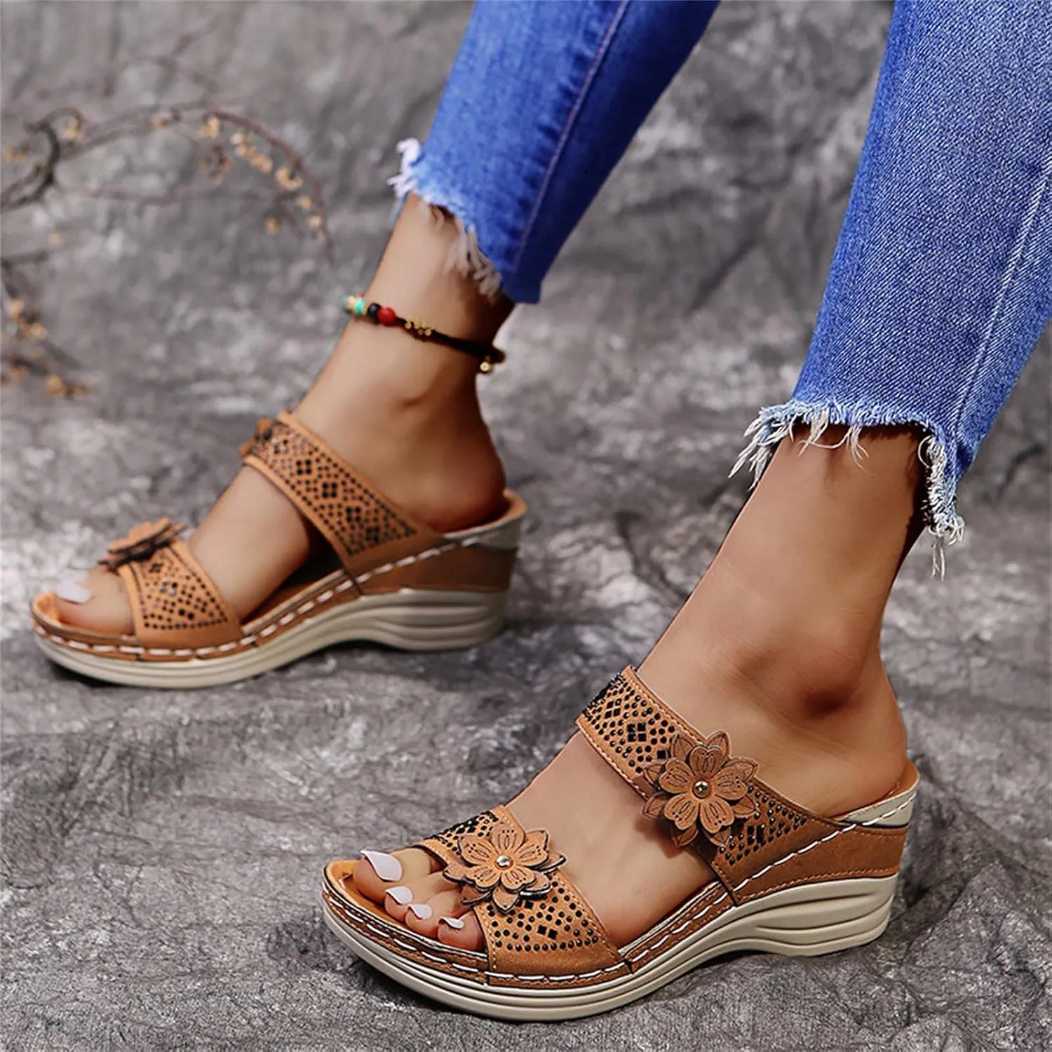 Sandals Wedge for Women Orthopedic Sandals for Women Soft Summer Shoes for Womens 2025 Women's Sandal Dressy