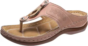 SBGMoSJ Sandals for Wide Feet Women Walking Shoes Women Tan Slide Sandals Women Extra Wide Width Sandals for Women Summer Sandals Women Short Wedge Sandals for Women