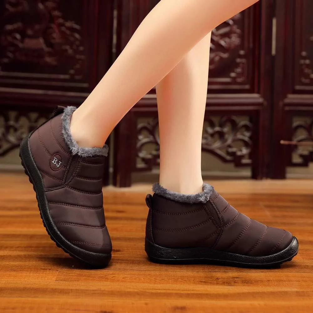 SBGMoSJ Short Winter Boots Extra Wide for Women Waterproof Snow Non Slip Winter Boots Waterproof Fashion Winter Boots for Women 2023 Womens Waterproof Boots Botas De Invierno Para Mujer Con Tacones