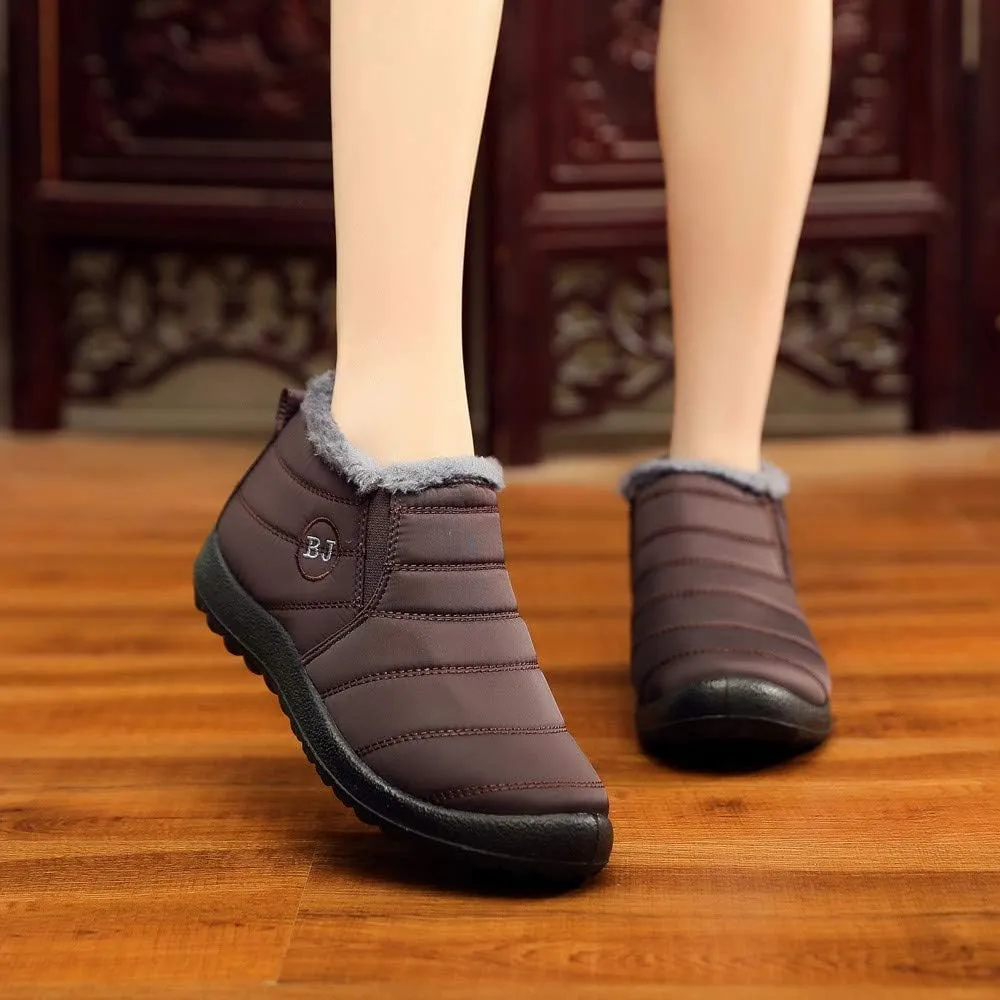 SBGMoSJ Short Winter Boots Extra Wide for Women Waterproof Snow Non Slip Winter Boots Waterproof Fashion Winter Boots for Women 2023 Womens Waterproof Boots Botas De Invierno Para Mujer Con Tacones