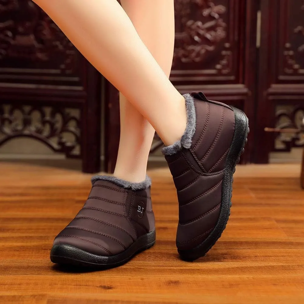 SBGMoSJ Short Winter Boots Extra Wide for Women Waterproof Snow Non Slip Winter Boots Waterproof Fashion Winter Boots for Women 2023 Womens Waterproof Boots Botas De Invierno Para Mujer Con Tacones