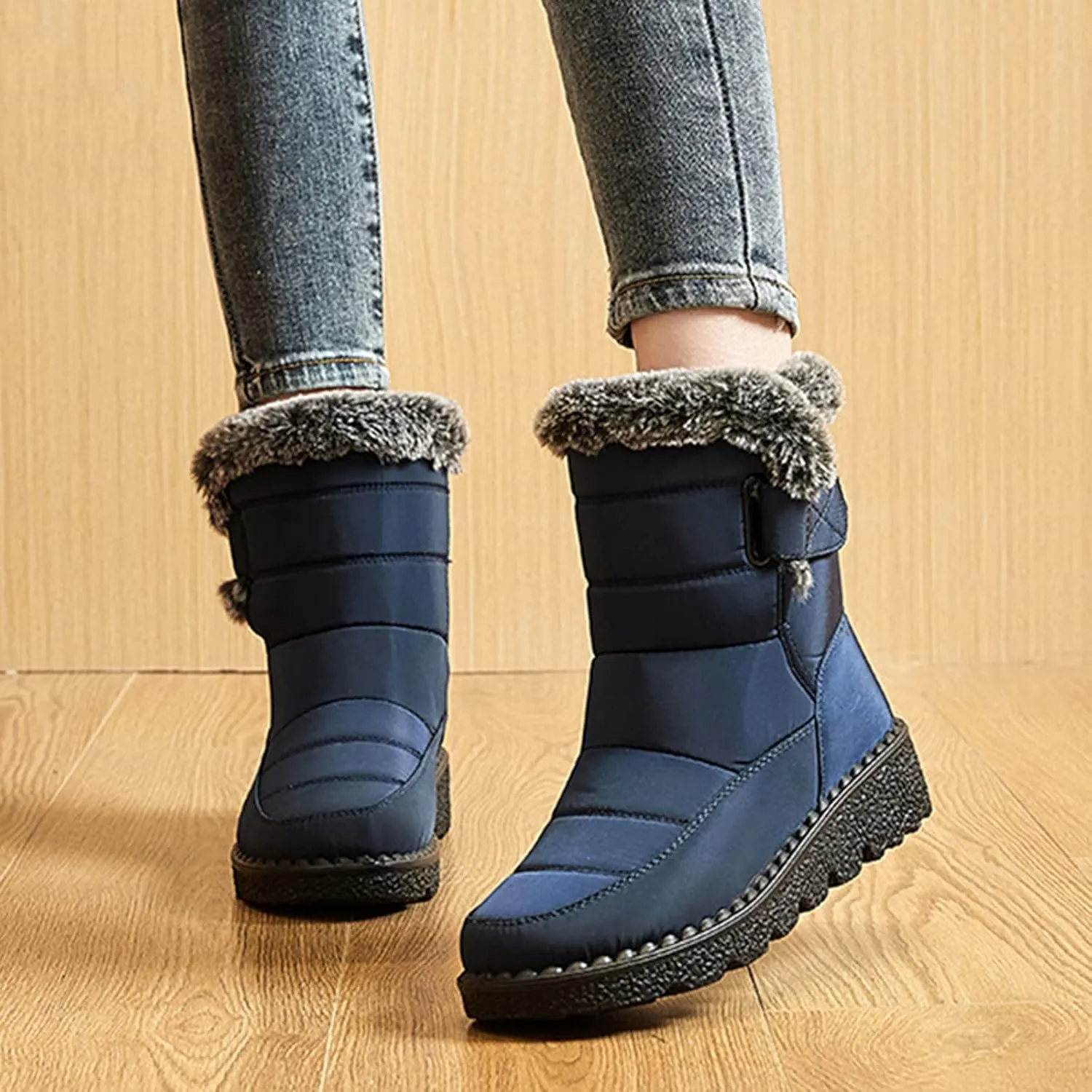 SBGMoSJ Snowboarding Boots Womens Womens Winter Boots Waterproof Tall Womens Winter Boots 8.5 Wide Outdoor Boots Women Warm Botas Contra El Agua Para Mujer