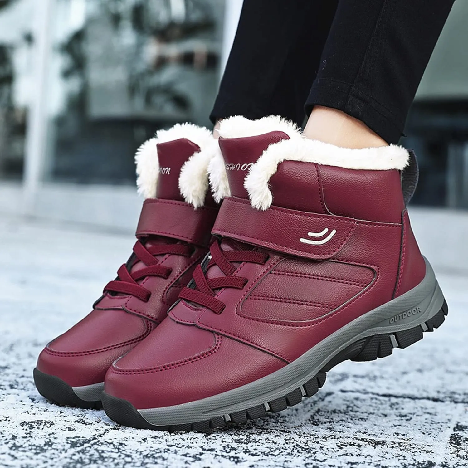 SBGMoSJ Winter Boots for Women 2023 Trendy Dress Waterproof Womens Winter Boots Size 12 Womens Winter Boots Size 10 Wide Width Size 11 Snowboarding Boots Botas De Invierno Para Mujer Contra El Agua