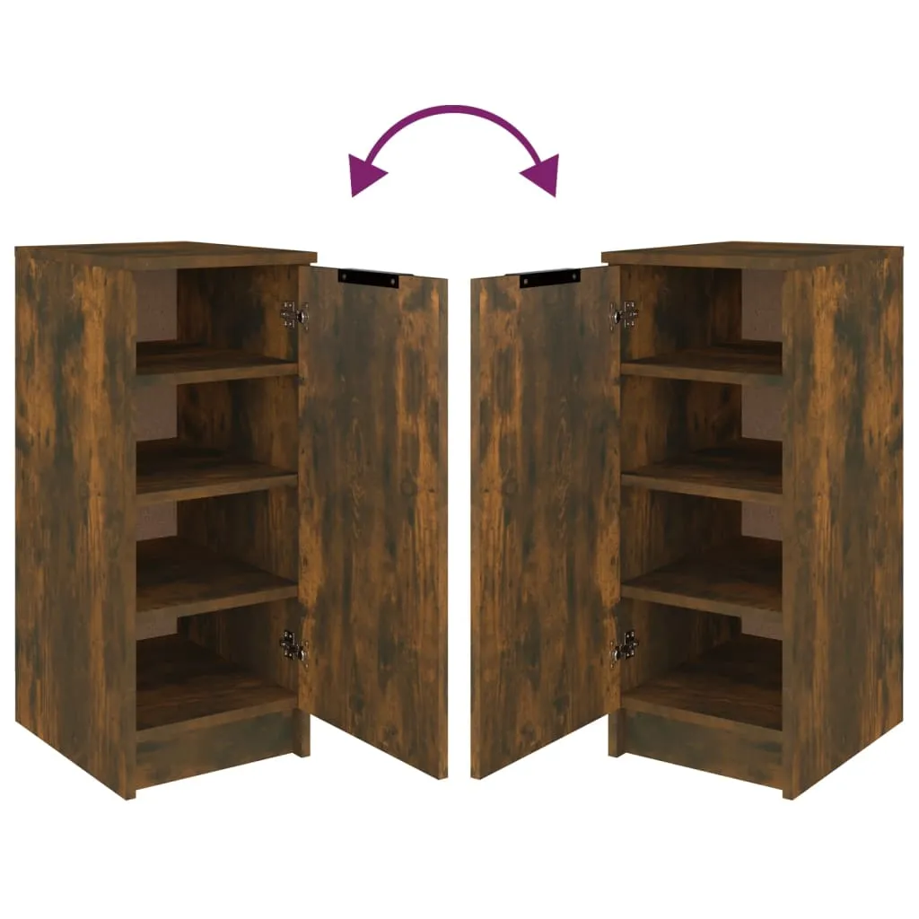 Shoe Cabinet Smoked Oak 30x35x70 cm Engineered Wood