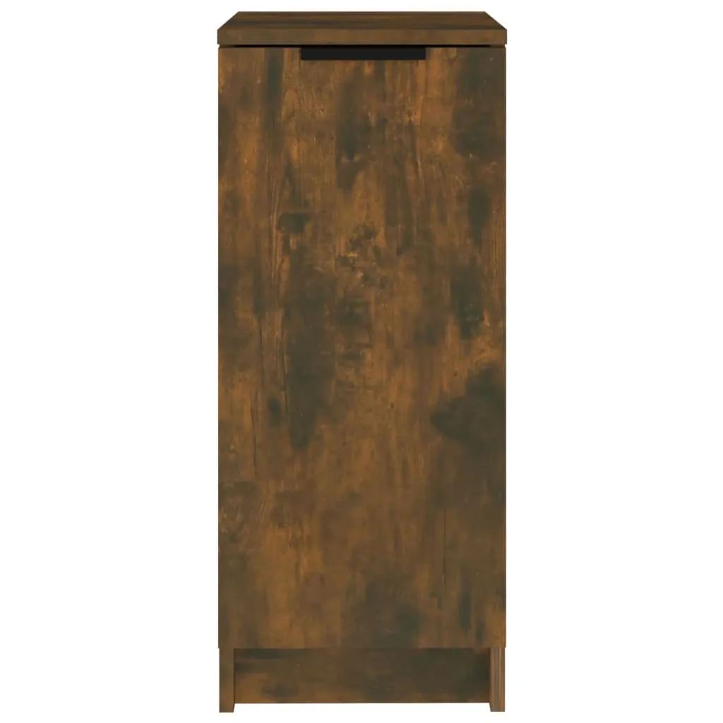 Shoe Cabinet Smoked Oak 30x35x70 cm Engineered Wood