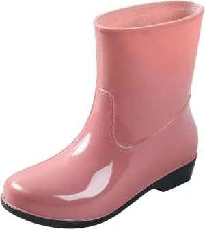 Short Rain Boots for Women, Women's Ankle Rain Boots Waterproof Wide Calf Garden Shoes Lightweight Anti-Slipping Rubber Shoes