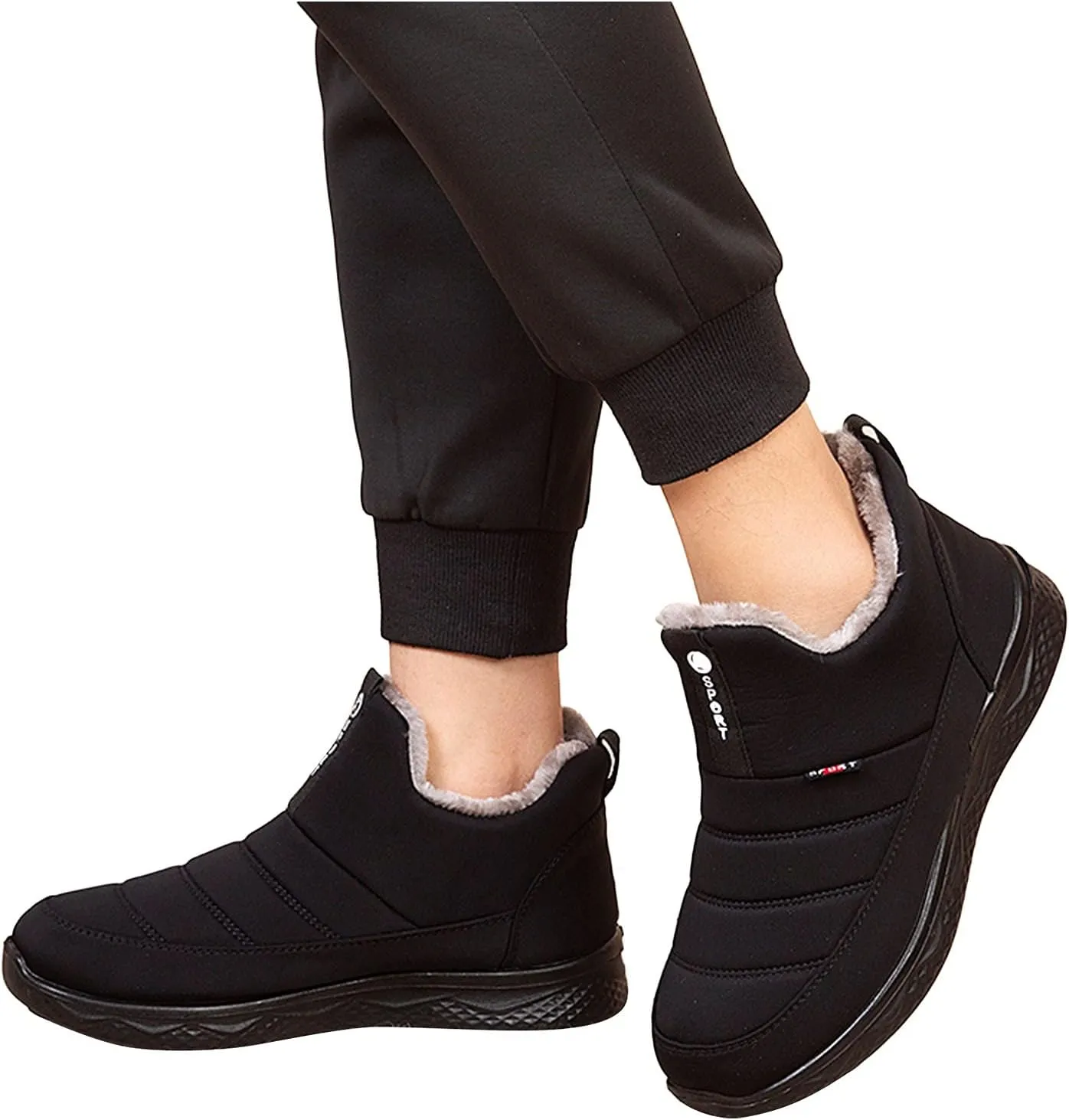 Short Winter Boots for Women Low Heel Ankle Snow Boots Size 9 Wide for Women Women Winter Snow Boots Waterproof Outdoor Boots Women 9.5 Womens Winter Ankle Boots Wide