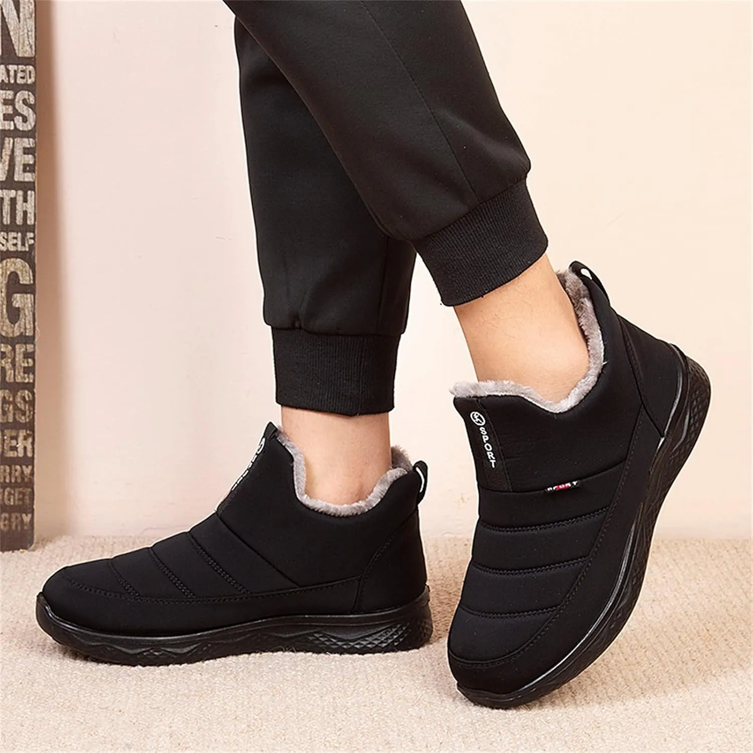 Short Winter Boots for Women Low Heel Ankle Snow Boots Size 9 Wide for Women Women Winter Snow Boots Waterproof Outdoor Boots Women 9.5 Womens Winter Ankle Boots Wide